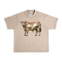 French Oak charolais bull Urban Heavy Tee - LillyAllenDesigns