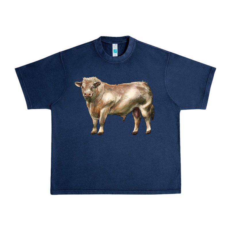 Charolais Bull Urban Heavy Tee by LillyAllenDesigns | Teevron