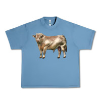 Pebble Blue charolais bull Urban Heavy Tee - LillyAllenDesigns