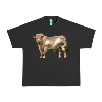 Pigment Black charolais bull Urban Heavy Tee - LillyAllenDesigns