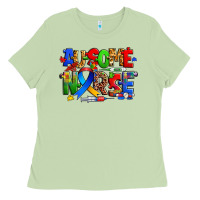 Matcha ausome autism nurse Ladies Tee - Zillion Design Studio
