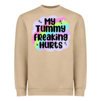 Mushroom my tummy freaking hurts Heavyweight Sweatshirt - MaliasSmallBusiness