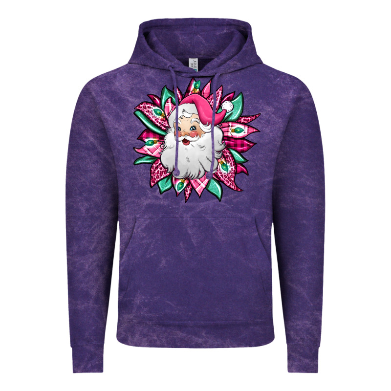 Pink Christmas Santa Claus Sunflower Vintage Hoodie by Jasminsmagicworld | Teevron