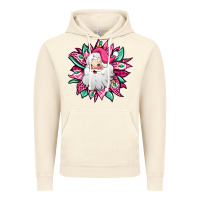 Vintage Artic pink Christmas Santa Claus sunflower Vintage Hoodie - Jasminsmagicworld