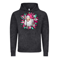 Vintage Black pink Christmas Santa Claus sunflower Vintage Hoodie - Jasminsmagicworld