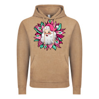 Vintage Coffee pink Christmas Santa Claus sunflower Vintage Hoodie - Jasminsmagicworld