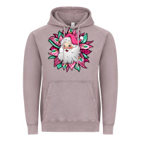 Vintage Zinc pink Christmas Santa Claus sunflower Vintage Hoodie - Jasminsmagicworld