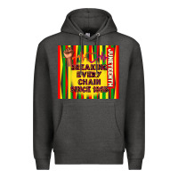Charcoal Heather juneteenth breaking every chain since 1865 Premium Hoodie - TumblerDesignByShophia