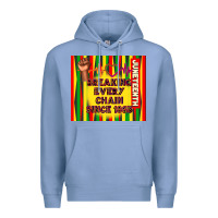 Colony Blue juneteenth breaking every chain since 1865 Premium Hoodie - TumblerDesignByShophia