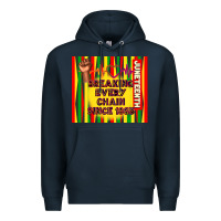 Navy juneteenth breaking every chain since 1865 Premium Hoodie - TumblerDesignByShophia