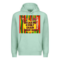Seafoam juneteenth breaking every chain since 1865 Premium Hoodie - TumblerDesignByShophia