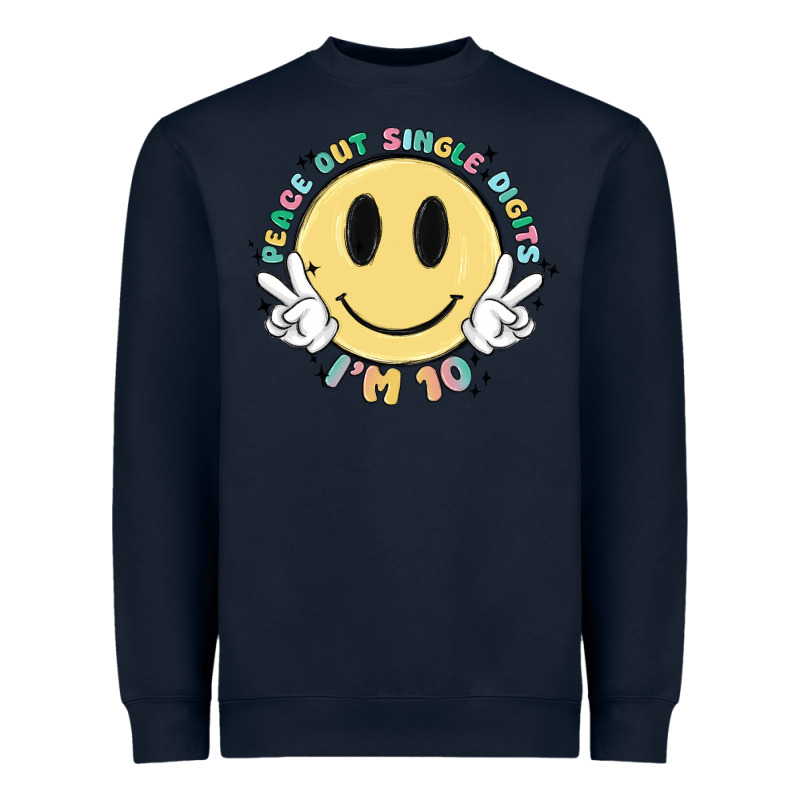 Peace Out Single Digits Im 10 Heavyweight Sweatshirt by MaliasSmallBusiness | Teevron