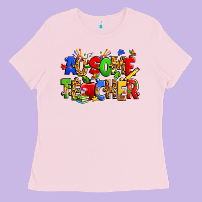 Ausome Autism Teacher Ladies Tee Designed By Zillion Design Studio