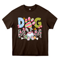 Chocolate Brown Easter Dog Mom Easter Day Heavy Core Tee - Neo Western