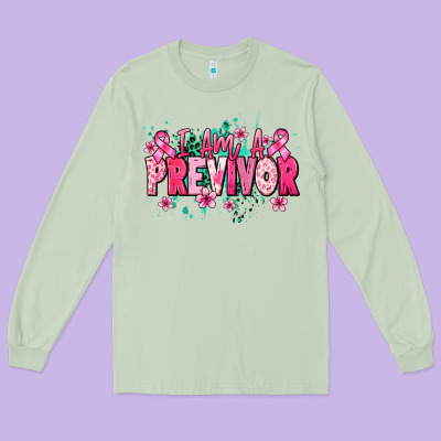 I Am A Previvor Long Sleeve Tee Designed By Nancycooperartshop