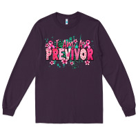 Plum I am a previvor Long Sleeve Tee - NancyCooperArtShop