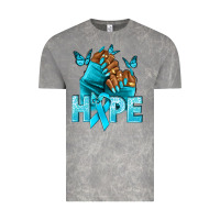 Cloud Rock hope tealribbonovarian cancer nails Vintage Tee - NancyCooperArtShop