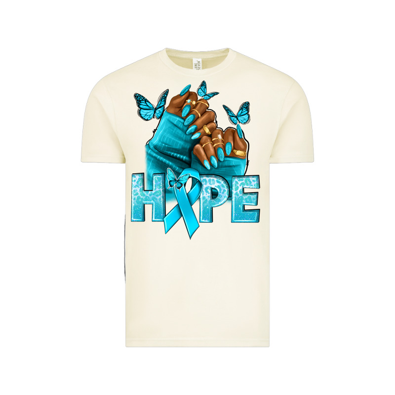 Hope Tealribbonovarian Cancer Nails Vintage Tee by NancyCooperArtShop | Teevron