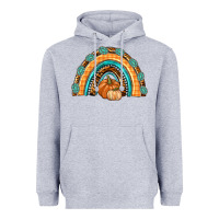 Heather Grey Rainbow Thankful with Gemstone Heavyweight Hoodie - texasbilliewilder