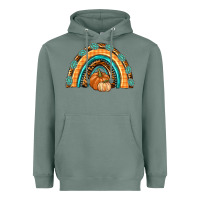 Sage Rainbow Thankful with Gemstone Heavyweight Hoodie - texasbilliewilder