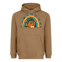 Toasted Coconut Rainbow Thankful with Gemstone Heavyweight Hoodie - texasbilliewilder