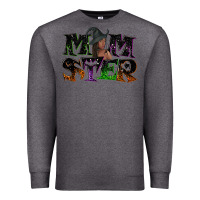 Charcoal Heather Momster with witch Premium Sweatshirt - NancyCooperArtShop