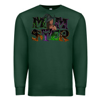 Sports Green Momster with witch Premium Sweatshirt - NancyCooperArtShop
