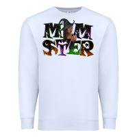 White Momster with witch Premium Sweatshirt - NancyCooperArtShop