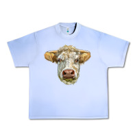 Grape Ice Charolais bull face Urban Heavy Tee - LillyAllenDesigns