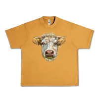 Peanut Butter Charolais bull face Urban Heavy Tee - LillyAllenDesigns