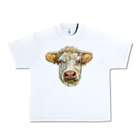 White Charolais bull face Urban Heavy Tee - LillyAllenDesigns
