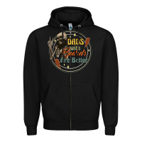 Black dads with beards are better Zipper Hoodie - Artiststas