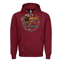 Burgundy dads with beards are better Zipper Hoodie - Artiststas