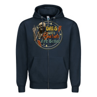 Navy dads with beards are better Zipper Hoodie - Artiststas