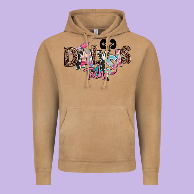 Dialysis Technician Kidney Tech Vintage Hoodie Designed By Nancycooperartshop