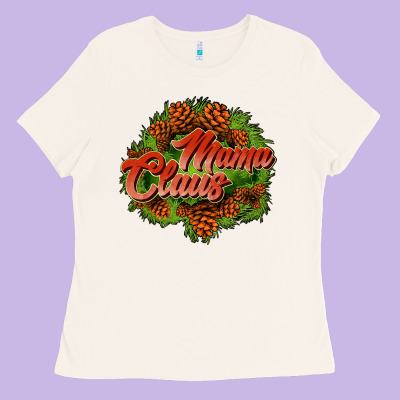 Mama Claus Cone Ladies Tee Designed By Jahusdesignshop
