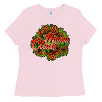 Bubblegum Pink mama claus cone Ladies Tee - JahusDesignShop