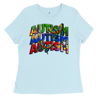 Baby Blue autism autism autism Ladies Tee - Zillion Design Studio