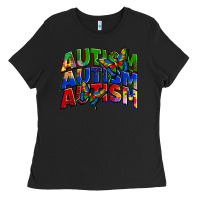 Black autism autism autism Ladies Tee - Zillion Design Studio