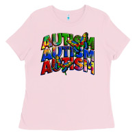 Bubblegum Pink autism autism autism Ladies Tee - Zillion Design Studio