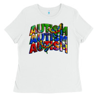 White autism autism autism Ladies Tee - Zillion Design Studio