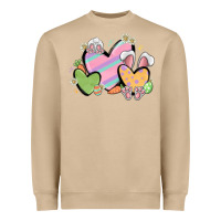 Easter Hearts Heavyweight Sweatshirt | Teevron