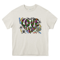 Cream i love teaching Heavy Core Tee - CowhideDigitalArt
