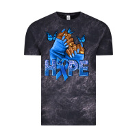Cloud Black hope blueribboncolon cancer nails Vintage Tee - NancyCooperArtShop