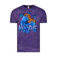Cloud Purple hope blueribboncolon cancer nails Vintage Tee - NancyCooperArtShop