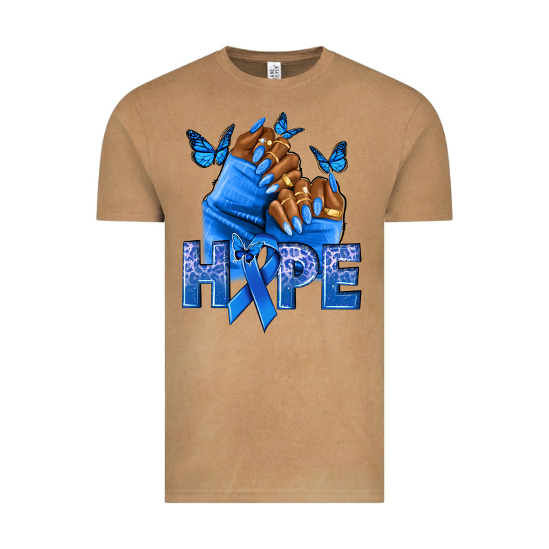 Hope Blueribboncolon Cancer Nails Vintage Tee by NancyCooperArtShop | Teevron