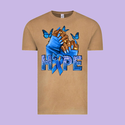Hope Blueribboncolon Cancer Nails Vintage Tee Designed By Nancycooperartshop