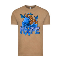 Vintage Coffee hope blueribboncolon cancer nails Vintage Tee - NancyCooperArtShop
