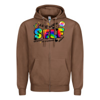 Chestnut self love tie dye Zipper Hoodie - Artiststas
