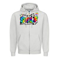 Dove Grey self love tie dye Zipper Hoodie - Artiststas